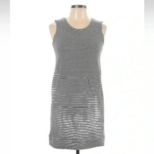 Neiman Marcus Grey Sleeveless Cotton Beach Swim Pullover Coverup Dress Size M